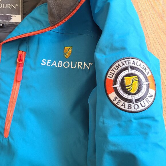 SEABOURN SHIP TO SHORE ULTIMATE ALASKA LOGO WATERPROOF HOODED JACKET sz XS - Picture 4 of 8
